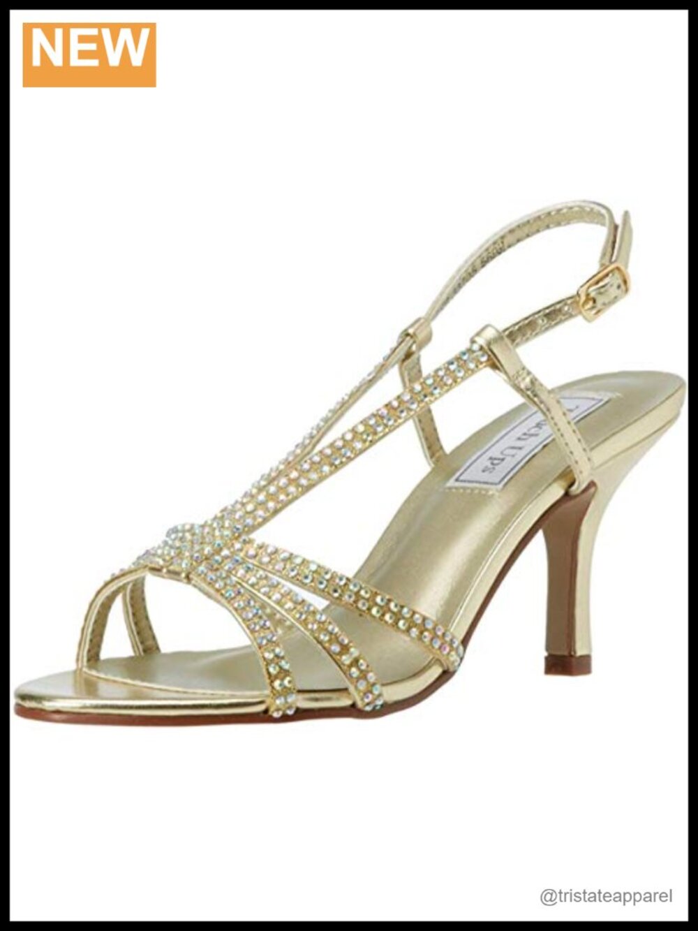 Touch Ups Lyric Gold Metallic Synthetic Heeled Sandal Slingback Prom